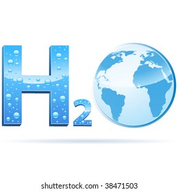 H20, water, Earth - blue theme