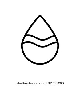 H20, water icon. Simple line, outline vector elements of aqua icons for ui and ux, website or mobile application