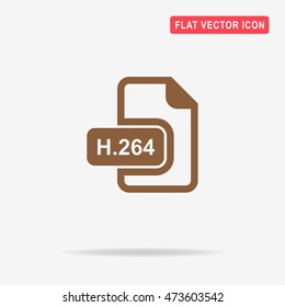 H.264 icon. Vector concept illustration for design.