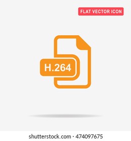 H.264 icon. Vector concept illustration for design.