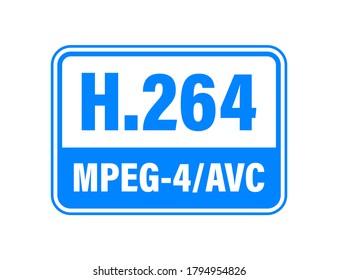 H.264 video compression standard. Vector stock illustration.