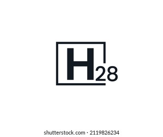 H28, 28H Initial letter logo