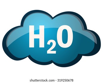 H2O Blue Cloud Icon.