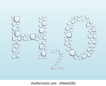 H2o Chemical Compound Composed Transparent Vector Stock Vector (Royalty ...