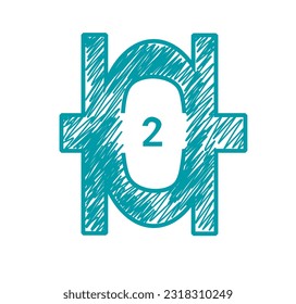 H2o or H20 letter simple unique logo design.