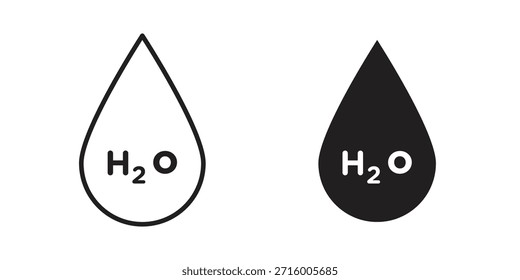 H2o icon concept for infographic, website or app.