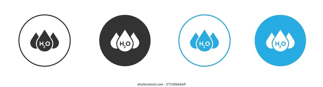 Ícone H2o. Modelo de design de ícone gráfico