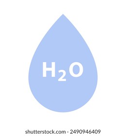 H2o icon illustrated on background