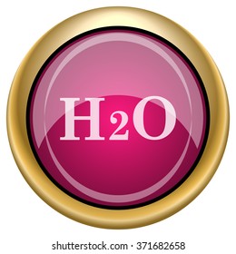 H2O icon. Internet button on white background. EPS10 vector.