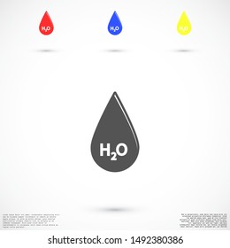 H2o icon. H2o linear symbol design from Science collection. H2o icon vector isolated on white background.H2O icon. Vector concept illustration for design Icon.