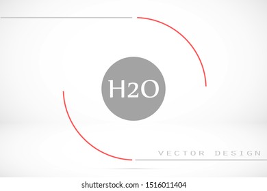 H2o icon. H2o linear symbol design from Science collection. H2o icon vector isolated on white background.H2O icon. Vector concept illustration for design Icon.