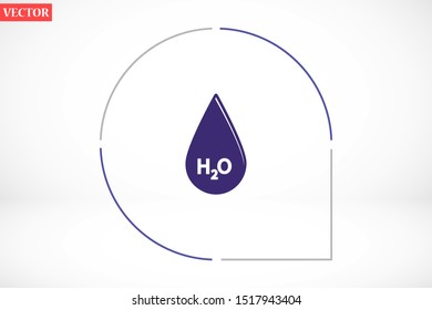 H2o icon. H2o linear symbol design from Science collection. H2o icon vector isolated on white background.H2O icon. Vector concept illustration for design Icon.