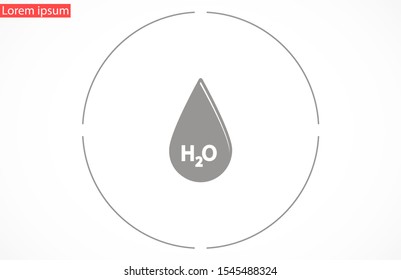 H2o icon. H2o linear symbol design from Science collection. H2o icon vector isolated on white background.H2O icon. Vector concept illustration for design Icon.