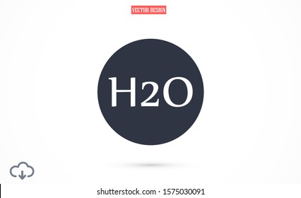 H2o icon. H2o linear symbol design from Science collection. H2o icon vector isolated on white background.H2O icon. Vector concept illustration for design Icon.