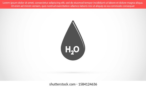 H2o icon. H2o linear symbol design from Science collection. H2o icon vector isolated on white background.H2O icon. Vector concept illustration for design Icon.