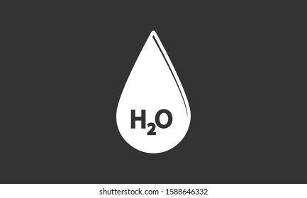 H2o icon. H2o linear symbol design from Science collection. H2o icon vector isolated on white background.H2O icon. Vector concept illustration for design Icon.