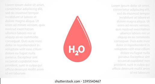 H2o icon. H2o linear symbol design from Science collection. H2o icon vector isolated on white background.H2O icon. Vector concept illustration for design Icon.