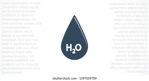 H2o icon. H2o linear symbol design from Science collection. H2o icon vector isolated on white background.H2O icon. Vector concept illustration for design Icon.