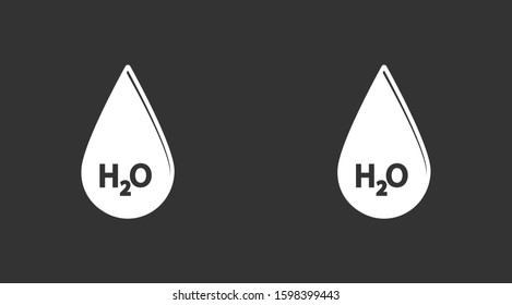 H2o icon. H2o linear symbol design from Science collection. H2o icon vector isolated on white background.H2O icon. Vector concept illustration for design Icon.
