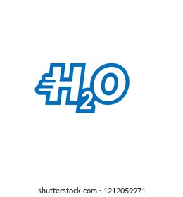 H2O Icon, logo vector illustration. Designed for your web site design, logo, app, UI. Vector illustration, EPS10.
