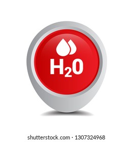 H2O icon and map pin. logo concept. Designed for your web site design, logo, app, UI