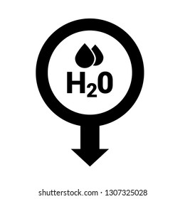 H2O icon and map pin. logo concept. Designed for your web site design, logo, app, UI