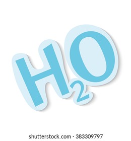 H2O icon on white background.vector illustration.