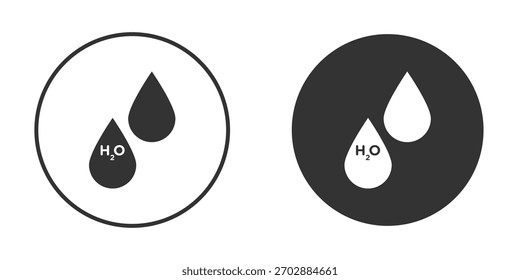 Icono de H2o. Perfecto para interfaces de Web y App, presentaciones, infografías