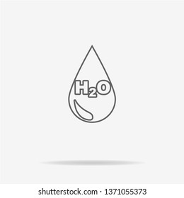 H2O icon. Vector concept illustration for design.