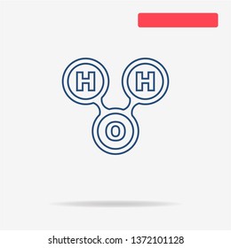 H2O icon. Vector concept illustration for design.