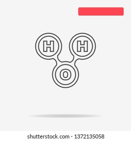 H2O icon. Vector concept illustration for design.
