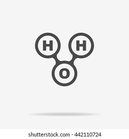 H2O icon. Vector concept illustration for design.