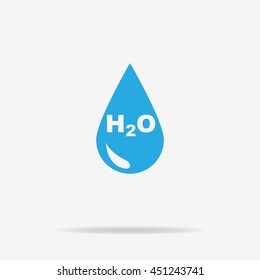 H2O icon. Vector concept illustration for design.