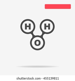 H2O icon. Vector concept illustration for design.