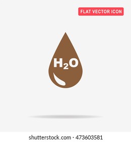 H2O icon. Vector concept illustration for design.