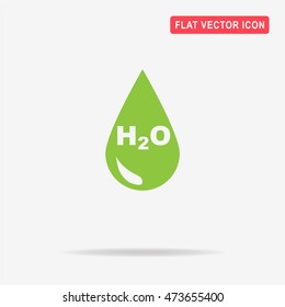H2O icon. Vector concept illustration for design.