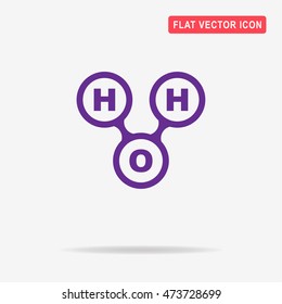 H2O icon. Vector concept illustration for design.