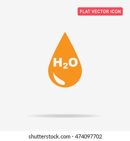 H2O icon. Vector concept illustration for design.