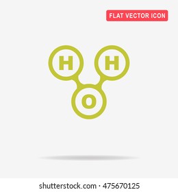 H2O icon. Vector concept illustration for design.