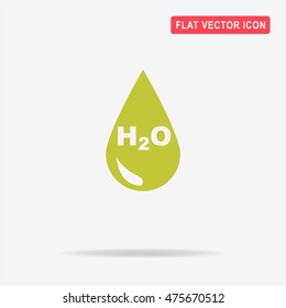 H2O icon. Vector concept illustration for design.