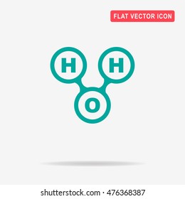 H2O icon. Vector concept illustration for design.