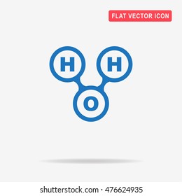 H2O icon. Vector concept illustration for design.