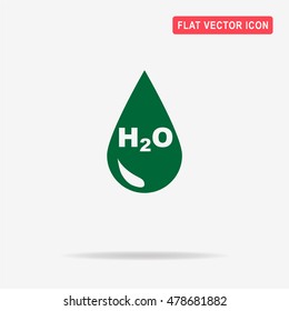 H2O icon. Vector concept illustration for design.