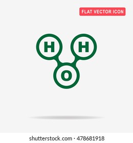 H2O icon. Vector concept illustration for design.