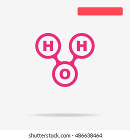 H2O icon. Vector concept illustration for design.