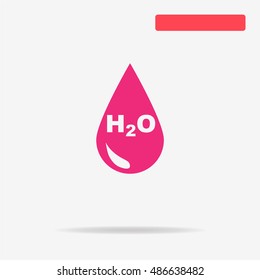 H2O icon. Vector concept illustration for design.