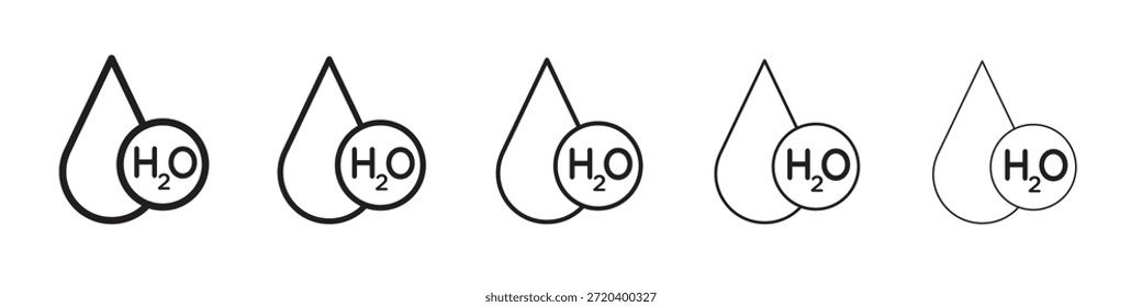 H2o-Symbol, Vektordesign-Element, Vektor eps 10