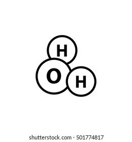 H2O icon - vector illustration.
