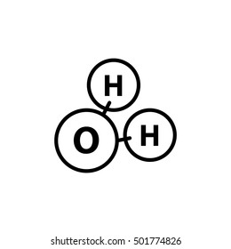 H2O icon - vector illustration.