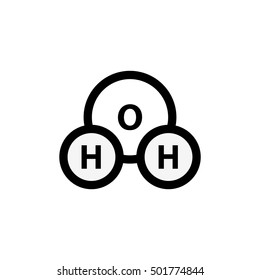 H2O icon - vector illustration.